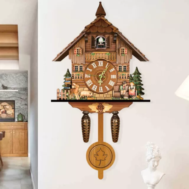 Hecho a mano reloj de cuco reloj de pared estilo europeo Selva Negra reloj de cuco decoración