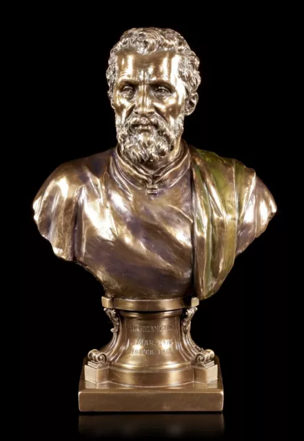 Michelangelo Buonarroti Büste - Figur Veronese Statue bronziert