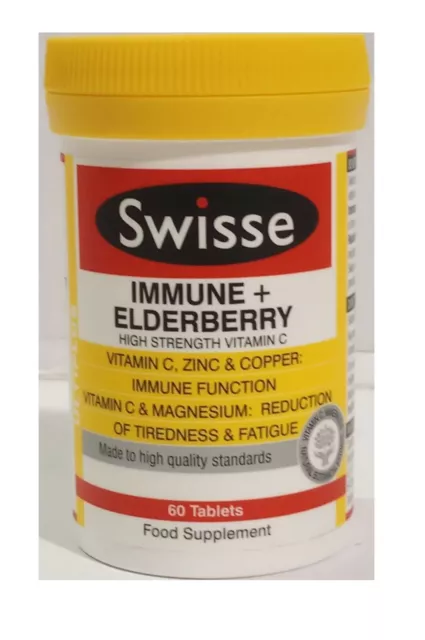 Swisse Inmune + Sauco Alto Vitamina C, Cinc ,Cobre, Magnesio Tableta