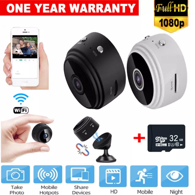 1080P HD Mini Wifi Wireless IP Hidden Spy Camera Security Night Vision Monitor