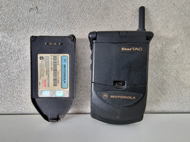 Téléphone Vintage Motorola StarTAC ETACS - Occasion, Batterie à Changer, Noir