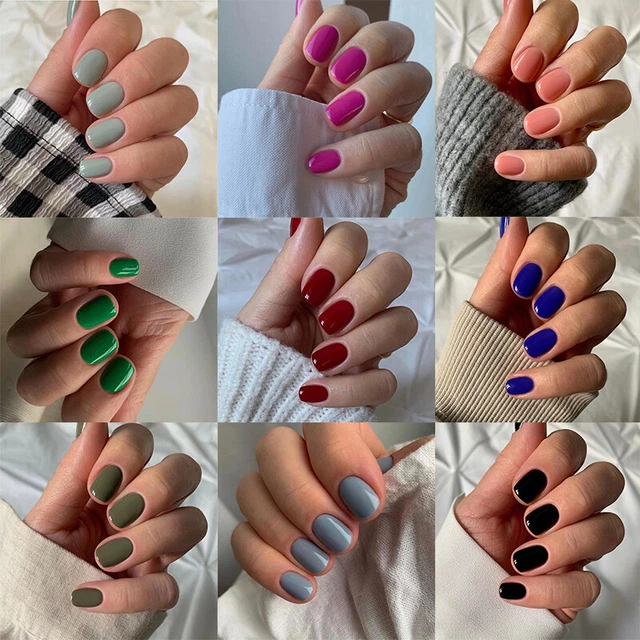 24 Pezzi Unghie Finte Adesive Corte E Quadrate Con Bordo Francese Rosa - Foto 9