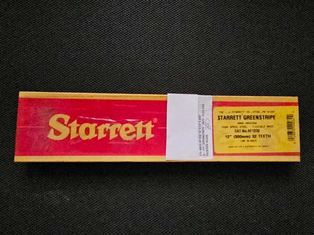 STARRETT #SF1232 Greenstripe -30 HACKSAW Blades 12", 32 TPI,  NEW  (bnO)