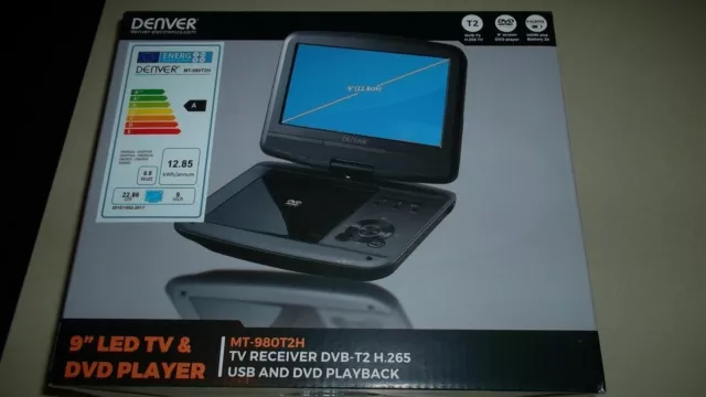 Denver MT-980T2H DVD Player mit DVB-T2 Fernseher  