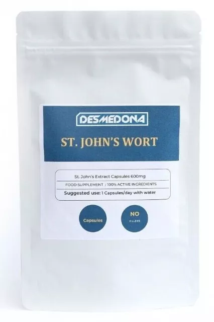Johanniskraut Extrakt Kapseln 9000mg/Tag (Extrakt 15:1),Hohe Stärke und Qualität