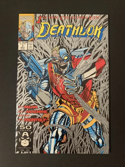 Deathlok 1991 Marvel Comic #1 Signed Denys Cowan   VFNM