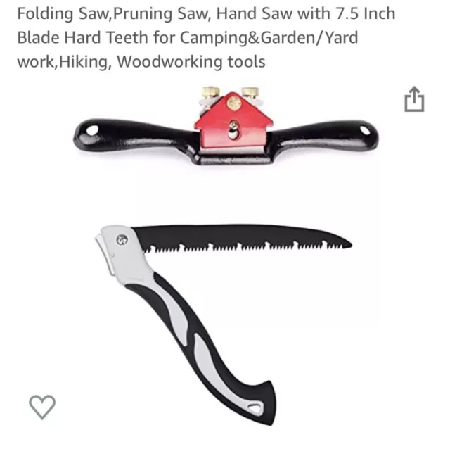 2 Pcs Adjustable SpokeShave With Flat Base And Metal Blade Wood Working