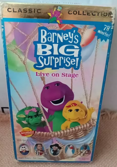 BARNEY'S BIG SURPRISE VHS Tape Live on Stage 1998 $12.95 - PicClick