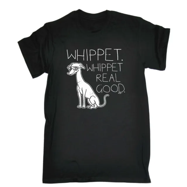 Whippet Real Good Dog - T-shirt top da uomo divertente novità regalo