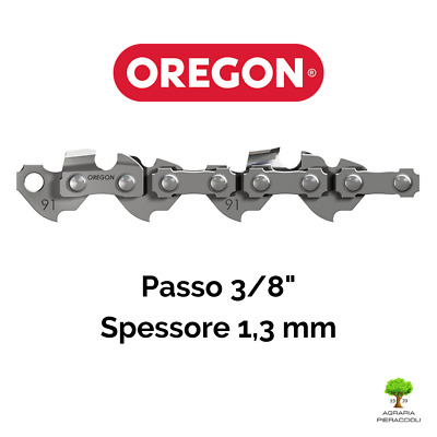 Oregon CATENA MOTOSEGA OREGON 91VXL 3/8"P 1,3mm 40/45/50/52/55/56/57 VARIE MISURE 