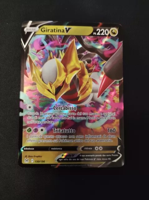 POKEMON GIRATINA V ASTRO 131/196 LOST ORIGIN CARD in Italian