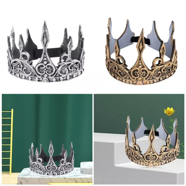 Roi Couronne pour Hommes Diadèmes Baroques pour Homecoming Strass Parti Cosplay