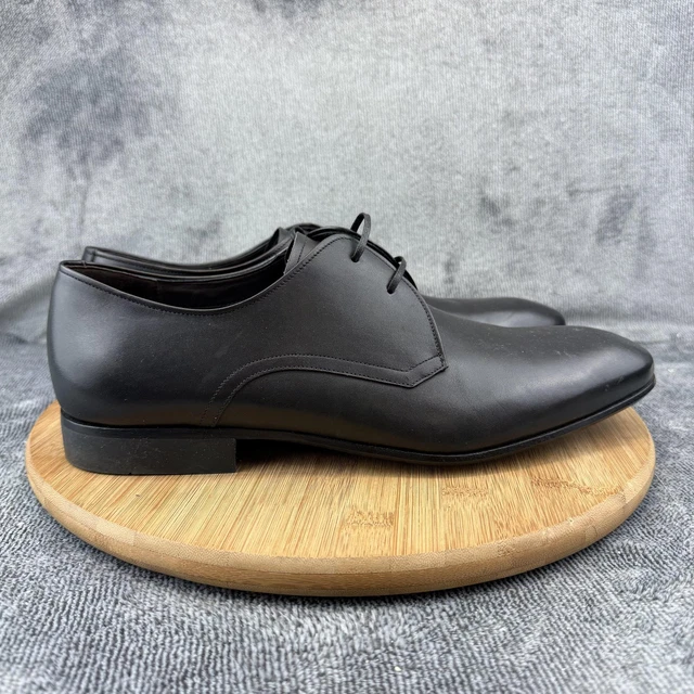 SALVATORE FERRAGAMO FEDELE Black Oxfords Leather Dress Shoes  display picture 1