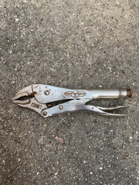 Vise-Grip Petersen Dewitt Vintage 10CR Locking Pliers Curved Jaw USA Made