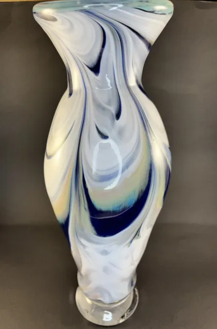 Murano Style Artisan Handblown Glass Vase
