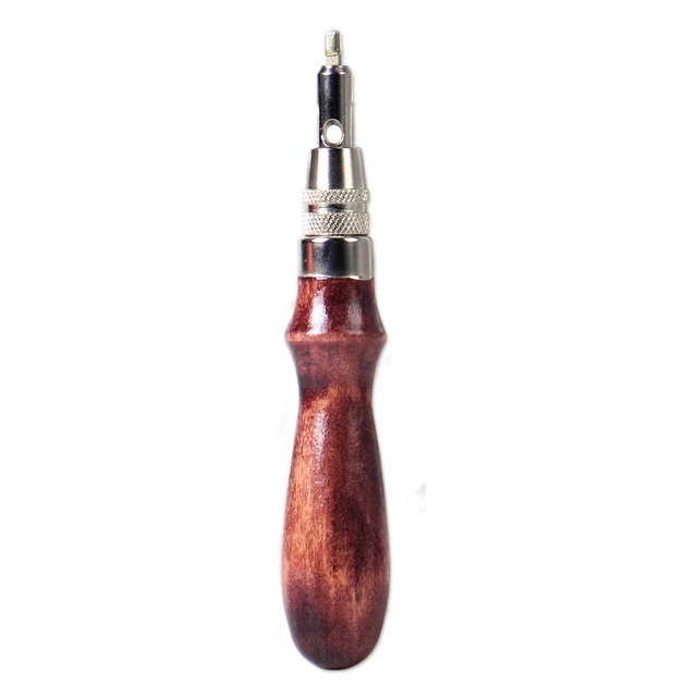 5 in 1 Leder Leather Craft Einstellbare Pro Stitching Punch Groover Werkzeuge g