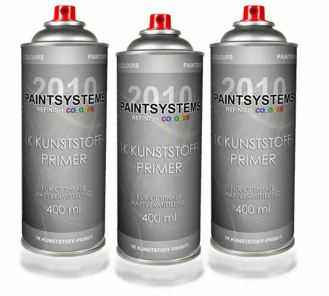 Kunststoffgrundierung Spray 3 x 400ml Kunststoff Haftvermittler Kunststoffprimer