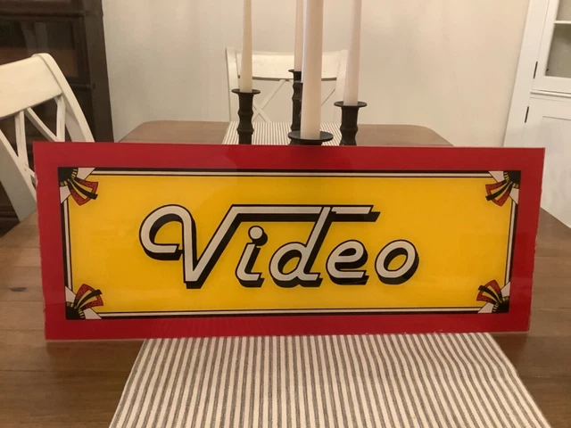 Original Vintage VIDEO ARCADE MACHINE MARQUEE SIGN 9 x 23
