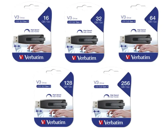 Verbatim V3 USB Drive 16GB/32GB/64GB/128GB/256GB