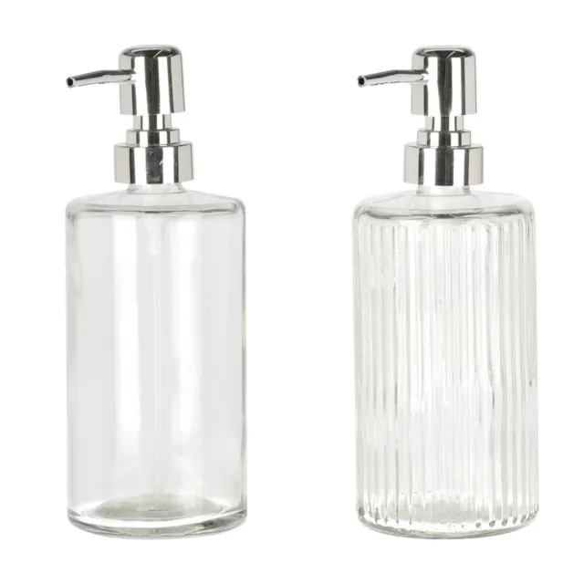 400ml Glass Vintage Lotion Liquid Soap Dispenser Bathroom Kitchen Sink Accessory
