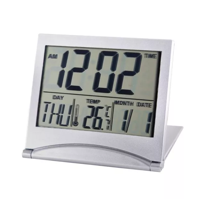 NEW Reloj DESPERTADOR Digital Plegable Para Escritorio con LCD de Temperatura