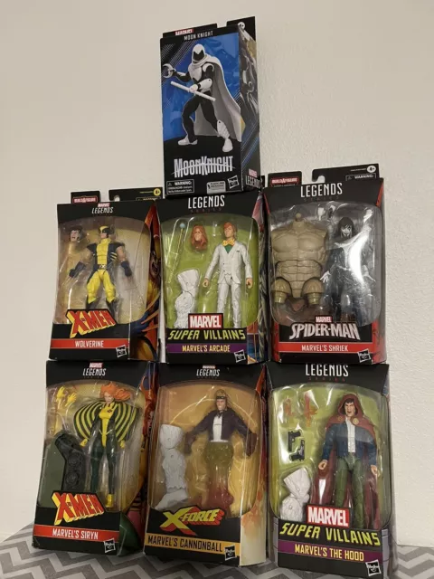 Marvel Legends Lot Of 7 X-men, Villains, Shriek, Moon Knight