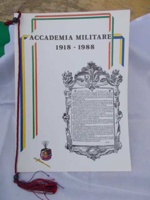 calendario Accademia Militare 1918-1988 MODENA "UNA ACIES" ESERCITO, con cordone