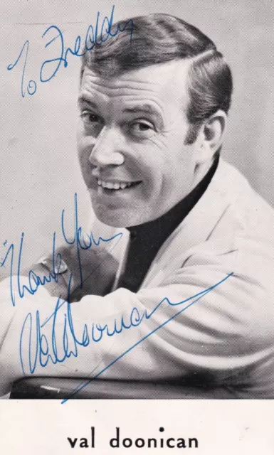 Val Doonican - Irish Traditional Pop Singer Signed Photo