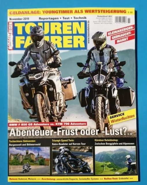 Motorrad Reisen Tourenfahrer November 2019  ungelesen 1A abs. TOP