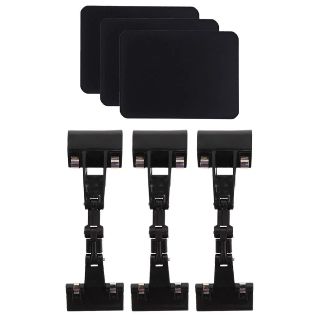 1 set etichette cesto in plastica clip supermercato clip nera supporto etichette cesto
