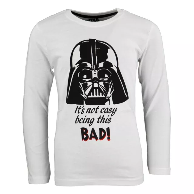 Star Wars Darth Vader Jungen langarm Pyjama Schlafanzug 134 - 164 Weiß Grau 3