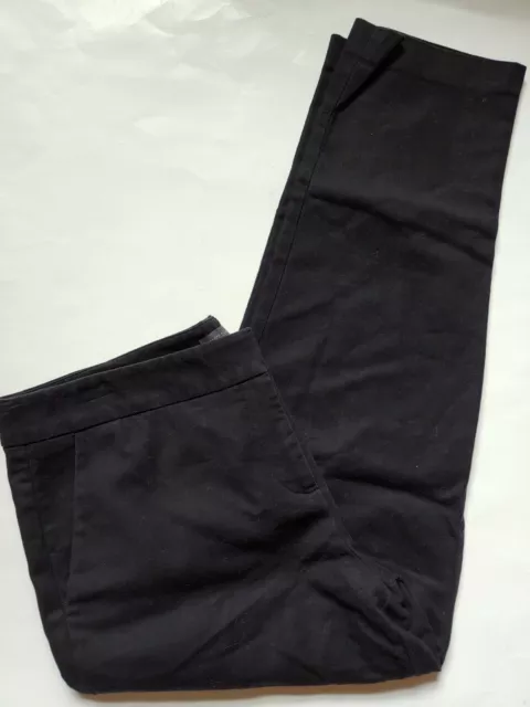 Vince Camuto Cropped Capri Pants Womens Size 8 Black Cotton Stretch