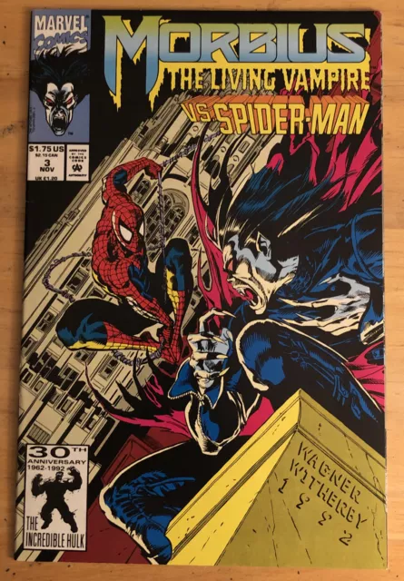 Morbius Living Vampire #3; Kaminski Story, Wagner Art: Spider-Man 2099 Ad; VF