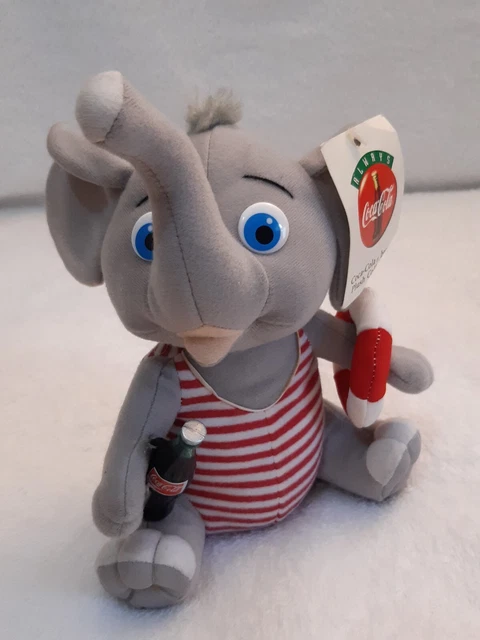 COCA-COLA VINTAGE ADVERTISING Elephant in Swimsuit Plush/Bear - 1993