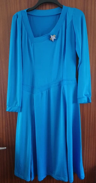 STAR TREK DEANNA Troi Costume Outfit Cosplay Commander Blue Dress £35.00