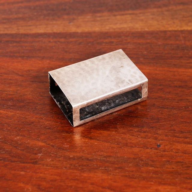 George Henckel Arts & Crafts Sterling Silver Match Box Cover Hand Hammered