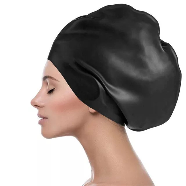 Extra Large Swim Cap For Dreadlocks & Braids Protect Ears Long Hair Swim Hat