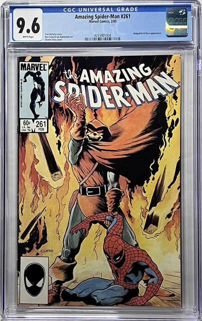 CGC 9.6 AMAZING SPIDER-MAN #261 Charles Vess cover Marvel 1985 White Pages
