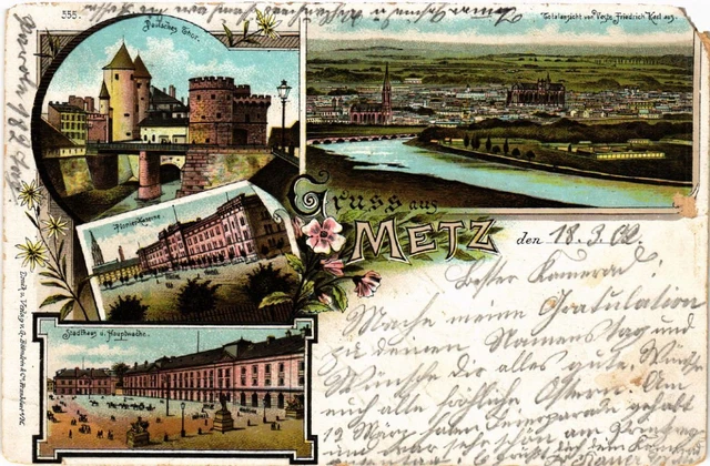 CPA AK greeting from METZ (473998)