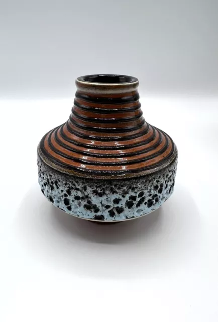 Vase Vintage Studio Keramik Mid Century Design Vintage Fat Lava Stil Höhe 10cm