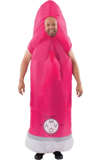 Vibratore coniglio gonfiabile uomo rosa divertente addio al celibato indecente