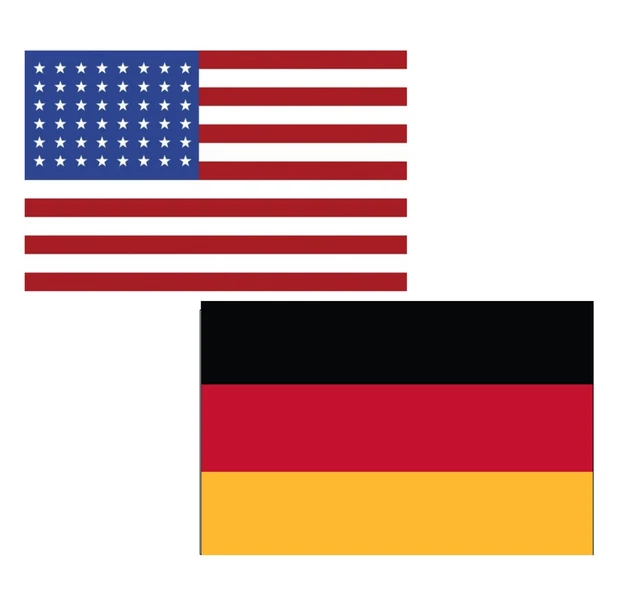 3'x5' Polyester USA & Germany Flag Set; One Flag for Each Country