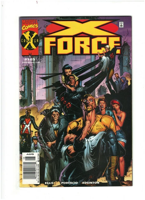 X-Force #105 VF/NM 9.0 Newsstand Marvel Comics 2000 Ellis & Portacio