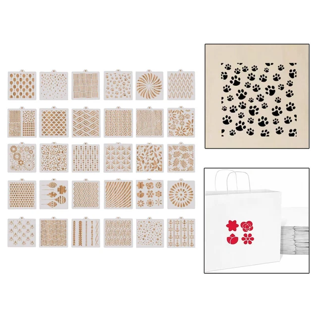 OLYCRAFT Lot De 2 Pochoirs Autocollants En Soie Pour Sérigraphie