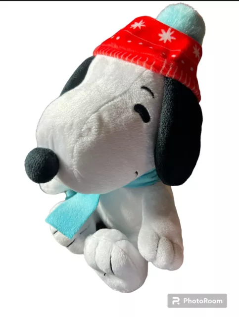 Hallmark Peanuts SNOOPY Dog  Winter Hat & Scarf Stuffed Plush Animal Toy