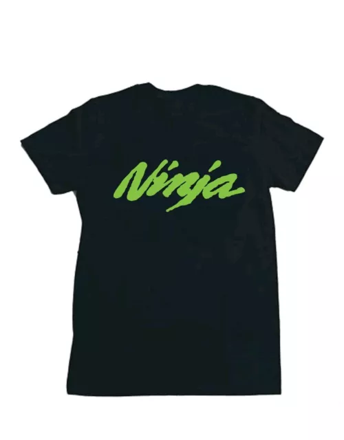 T-shirt Kawasaki Ninja Moto Biker Maglia Biker Rider Nera Moto Custom