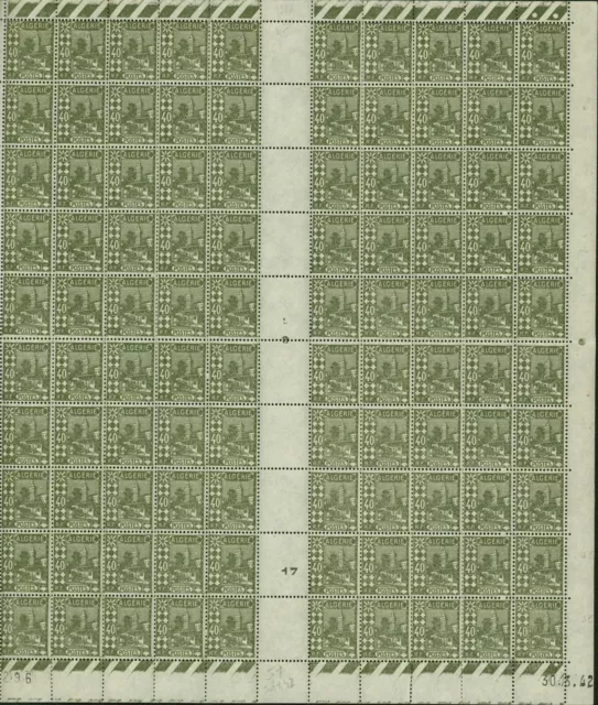 Algeria 1926-French Colony-MNH stamps. Yvert Nr.:45. Sheet of 100(EB) AR1-00417