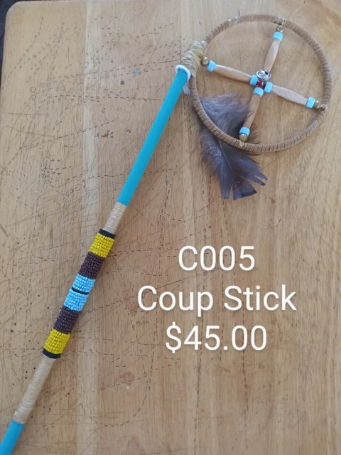 Native American COUP Stick by Robert Crying Red Bear