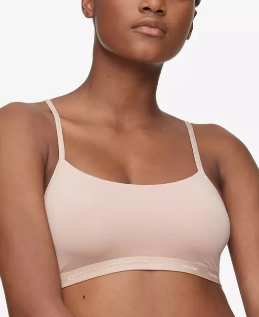 CALVIN KLEIN FORM To Body Natural Bra 000QF6758E Lightly Lined Triangle  Bralette £18.00 - PicClick UK