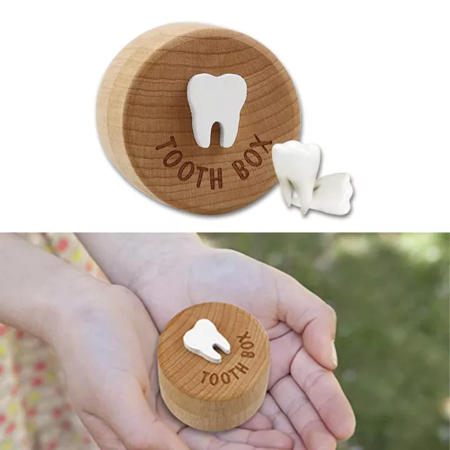 Personalized For Kids Tooth Fairy Box Cute Lost Teeth Custom Storage Case Wooden